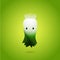 Baby Green Leek Cartoon Character. Vector illustration.