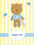 Baby greeting card with teddy bear