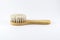 Baby hairbrush on white background