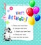 Baby Happy birthday card blue