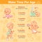 Baby health sleep and wake time infographic.