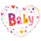 Baby heart shaped lettering design