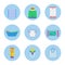 Baby hygiene vector objects