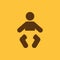 Baby icon. design. Child, kid, infant, babe, suckling, cheeper, babbie, Baby symbol. web. graphic. AI. app. logo. object