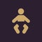 Baby icon. design. Child, kid, infant, babe, suckling, cheeper, babbie, Baby symbol. web. graphic. AI. app. logo. object