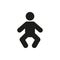 Baby icon. design. Child, kid, infant, babe, suckling, cheeper, babbie symbol. web. graphic. AI. app. logo. object. flat
