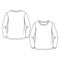 Baby Infant Girls Basic long sleeves Top fashion flat sketch template. Kids Technical Fashion Illustration.