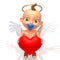 Baby Jake angel with heart