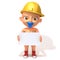 Baby Jake construction worker with white panel