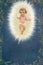 Baby Jesus, First Holy Communion background. Vertical