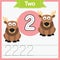 Baby learning cards, numbers with animals_2