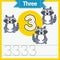 Baby learning cards, numbers with animals_3