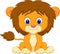 Baby lion cartoon sitting