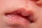Baby lips close up