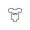 Baby loose jacket outline icon