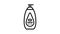 baby lotion cosmetic line icon animation