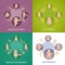 Baby Massage Concept Icons Set