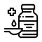 Baby medical document icon vector outline illustration