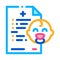 Baby medical document icon vector outline illustration