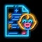 baby medical document neon glow icon illustration