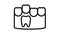 baby and molar teeth line icon animation