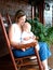 Baby and Mom on Porch