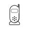 Baby monitor. Baby icon on a white background, line vector desig