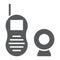 Baby monitor glyph icon, child and equipment, radio sign, vector graphics, a solid pattern on a white background.
