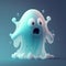 Baby monster ghost character ai generated boo