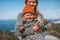 Baby with mother family travel lifestyle vacation woman hiking with infant child