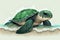 baby olive ridley & x28;Lepidochelys olivacea& x29;, or Pacific ridley, sea turtle