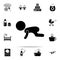 baby on one\'s knees icon. Baby icons universal set for web and mobile