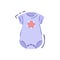 Baby onesie in hand drawn style - single isolated vector drawing