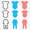 Baby onesie, onesie bundle, onesie silhouette, baby clothes, newborn, baby suit, pink onesie, blue onesie