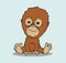 Baby orangutan cartoon