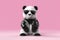 Baby panda cute sunglasses. Generate ai