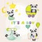 Baby Panda Set - for Baby Shower or Baby Arrival Cards