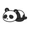 Baby panda sleeping