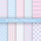 Baby pastel different vector seamless patterns