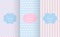 Baby pastel different vector seamless patterns.