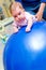 Baby on pilates ball