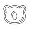 baby pillow line icon vector illustration