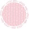 Baby pink party round sticker with stars