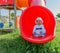 Baby in a Playground