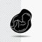 Baby, pregnancy, pregnant, obstetrics, fetus Glyph Icon on Transparent Background. Black Icon