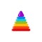 Baby pyramid toy icon. Vector cartoon illustration.