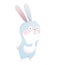 Baby Rabbit Animal Clipart illustration for Kids