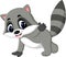 Baby raccoon cartoon