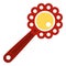 Baby rattle icon, flat style