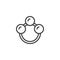 Baby rattle outline icon